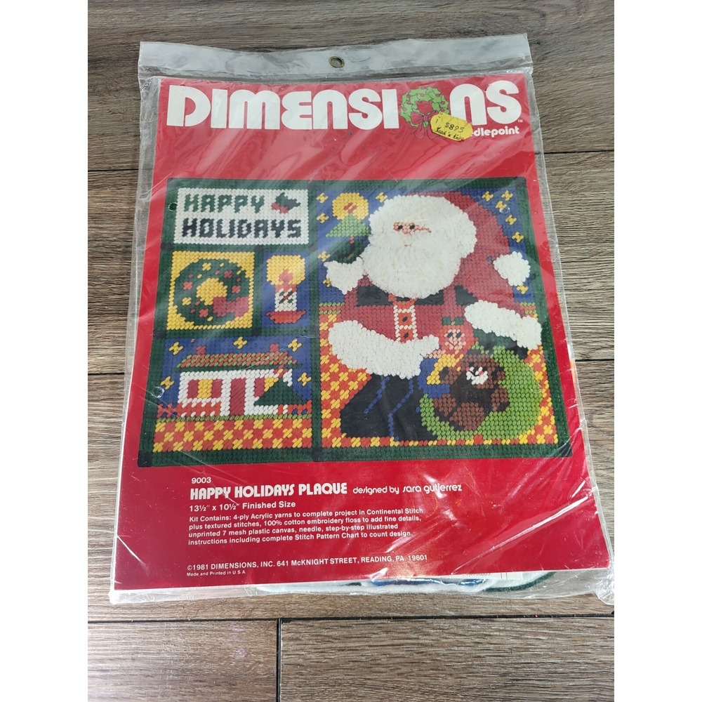 Dimensions Happy Holiday‎ Plaque 1981 NOS